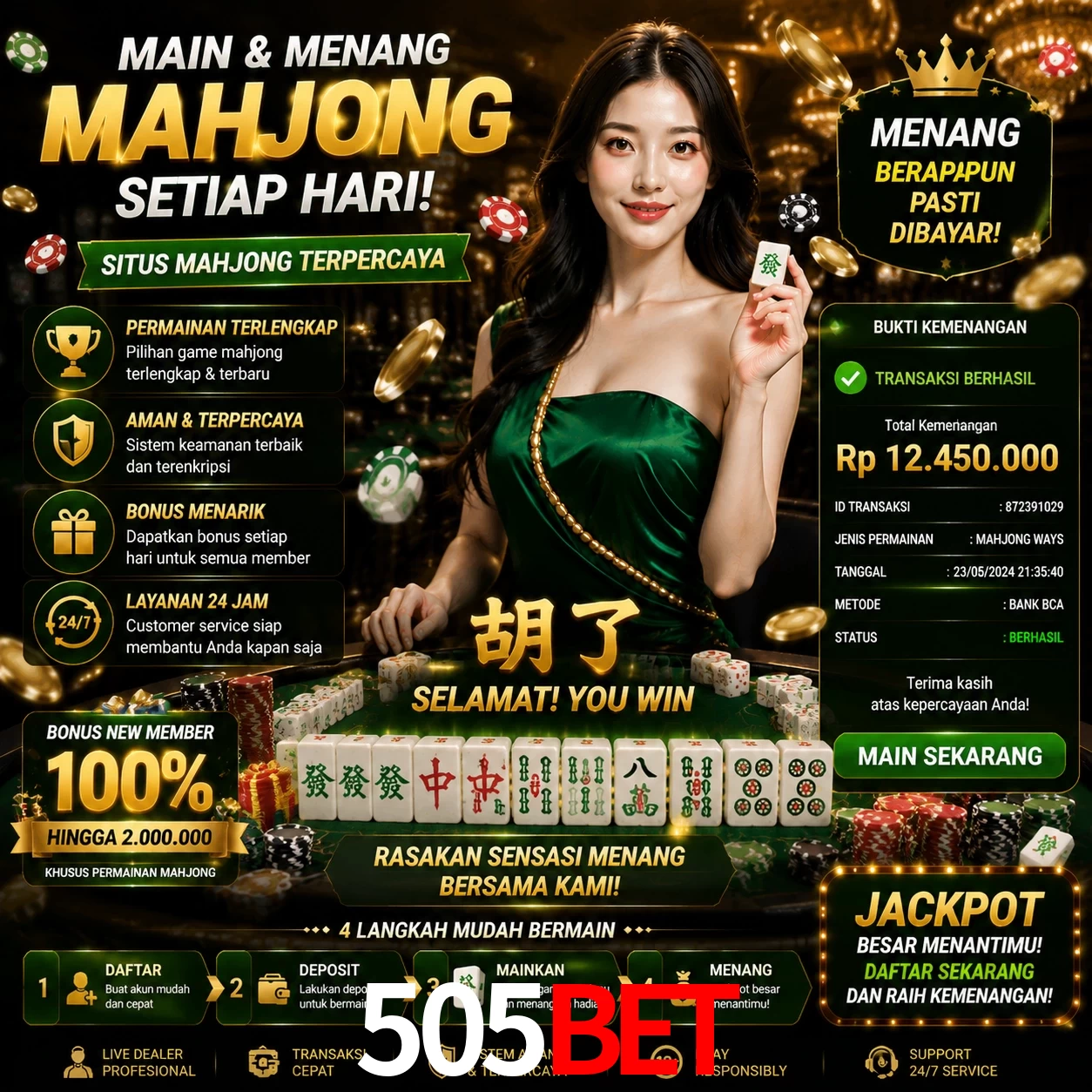 Ganhar e sacar na 505Bet